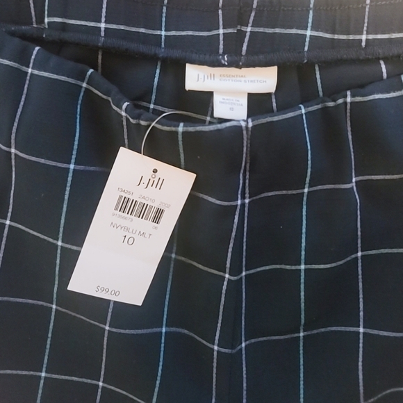 J Jill Essential Cotton Strench Pants Navy - Picture 3 of 7